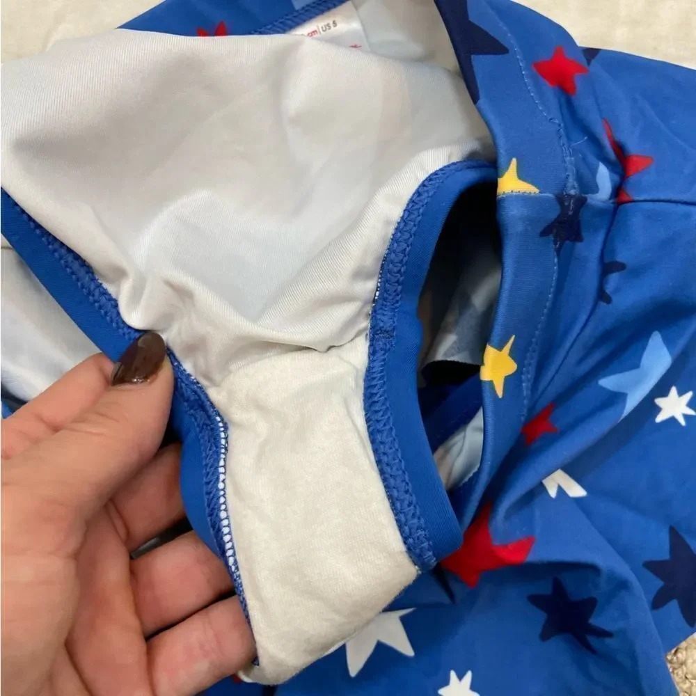 Hanna Andersson Girl Blue Star Print Swim Skort‎ Size 100 or 5